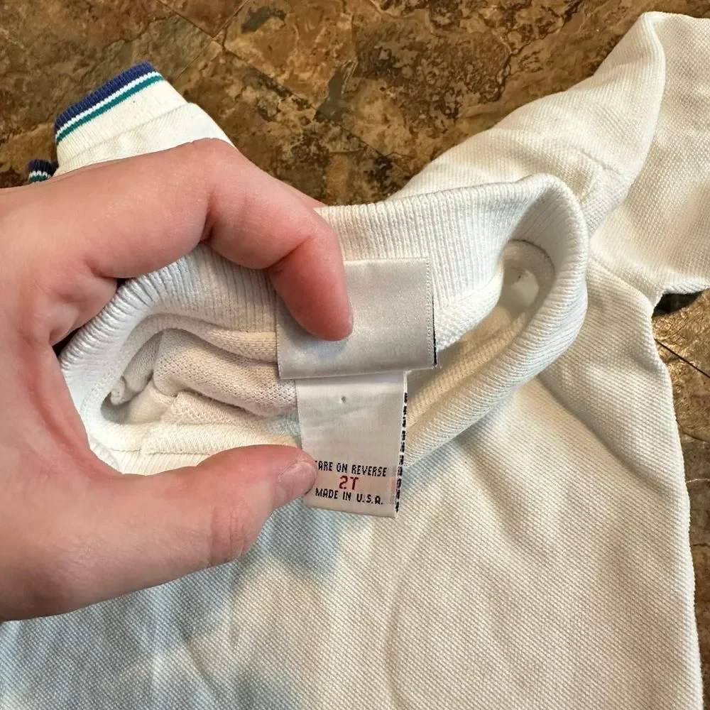 Vintage Oshkosh B’Gosh Baby Boy Polo Short Sleeve Spell Out Shirt Size 2T